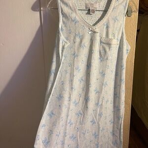 Karen Neuburger Light Blue and White Floral Chemise